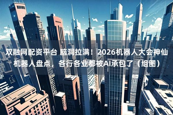 双融网配资平台 脑洞拉满!2026机器人大会神仙机器人盘点,各行各业都被AI承包了(组图)